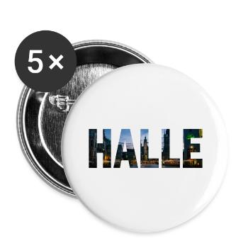 Place du marché de Halle (Saale) - Lot de 5 grands badges (56 mm) - blanc - Devant