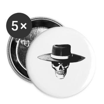 Skulduggery Pleasant - Buttons large 2.2''/56 mm (5-pack) - white - Front