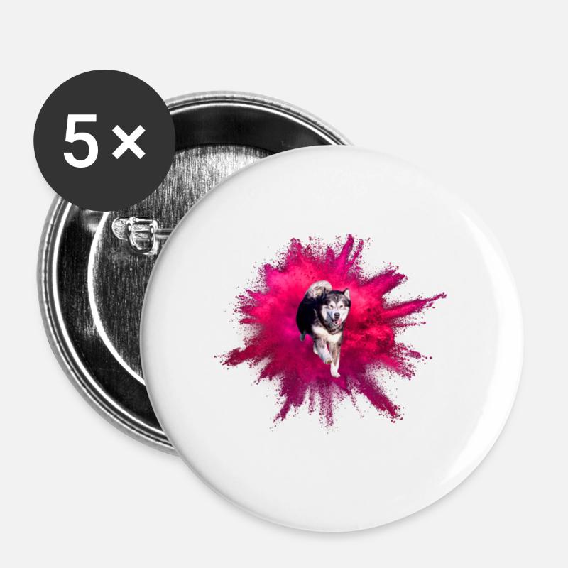 Malamute Uhlan - Buttons large 2.2''/56 mm (5-pack) - white