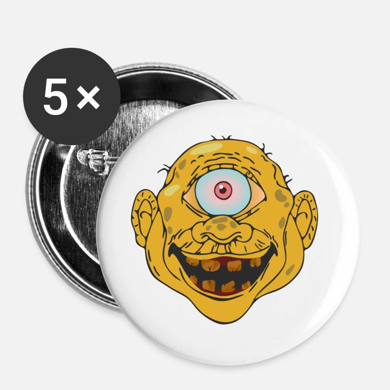 Cyclops - Buttons large 2.2''/56 mm (5-pack) - white