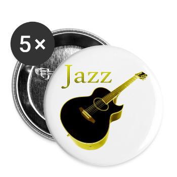 Acoustic jazz guitar - Buttons large 2.2''/56 mm (5-pack) - white - Front