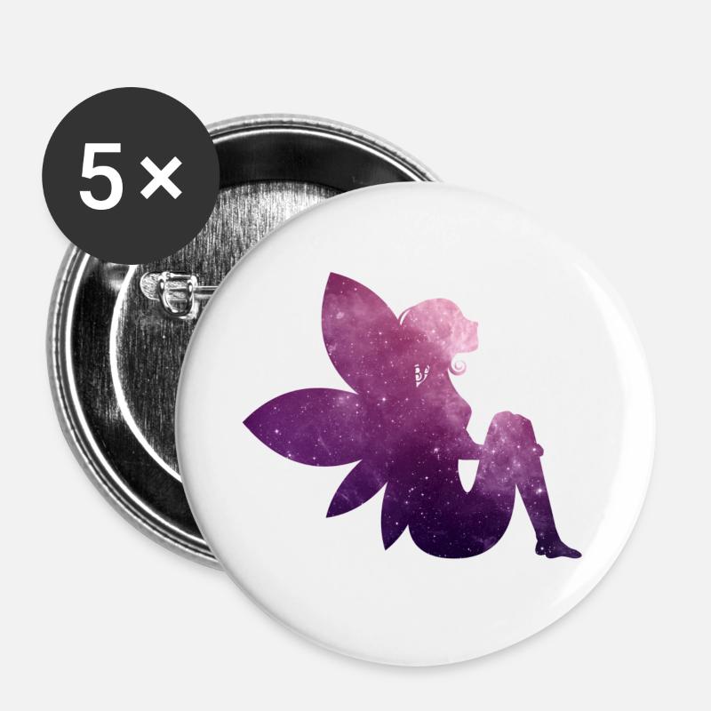 Fairy / elf gift idea - Buttons large 2.2''/56 mm (5-pack) - white