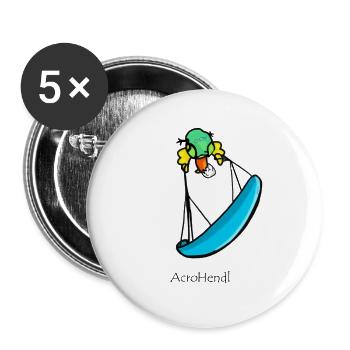 Parapente Parapente Humour Acro - Lot de 5 grands badges (56 mm) - blanc - Devant