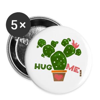 hug me - Buttons large 2.2''/56 mm (5-pack) - white - Front
