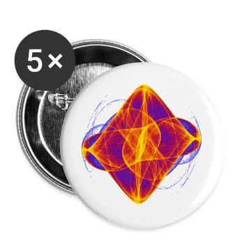 Watercolor art graphic painting picture chaos 6769bry - Buttons large 2.2''/56 mm (5-pack) - white - Front