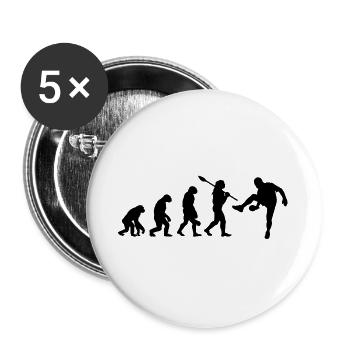 Ping-Pong-Evolution - Buttons groß 56 mm (5er Pack) - Weiß - Vorne