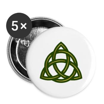 Keltisches Symbol Triquetra Trinity Knot Geschenk - Buttons groß 56 mm (5er Pack) - Weiß - Vorne