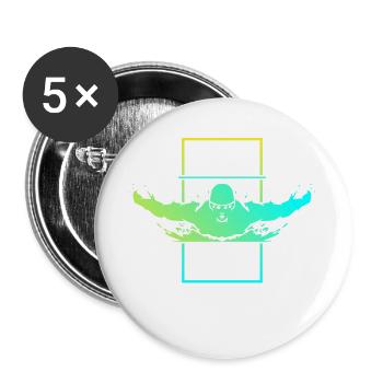 Chlor ist meine Parfüm-lustige - Buttons groß 56 mm (5er Pack) - Weiß - Vorne