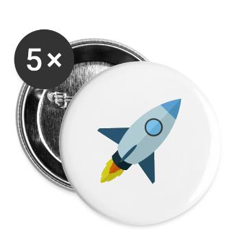 rocket - Buttons large 2.2''/56 mm (5-pack) - white - Front