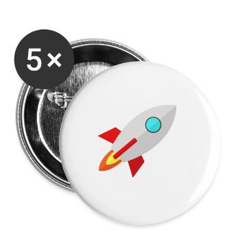 rocket - Buttons large 2.2''/56 mm (5-pack) - white - Front