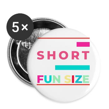 I'm not small i'm funny size funny - Buttons large 2.2''/56 mm (5-pack) - white - Front