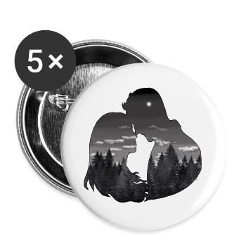 Soulmate in the landscape - Buttons large 2.2''/56 mm (5-pack) - white - Front