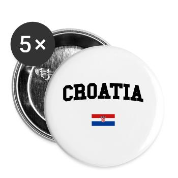 CROATIA - Buttons large 2.2''/56 mm (5-pack) - white - Front