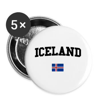 ICELAND - Buttons large 2.2''/56 mm (5-pack) - white - Front