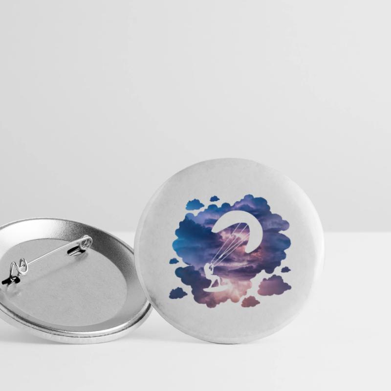 Double Exposure Kite Surfing Adventure Gift Buttons large 2.2''/56 mm (5-pack)