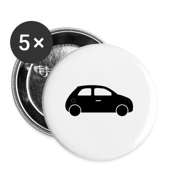 Auto - Buttons groß 56 mm (5er Pack) - Weiß - Vorne