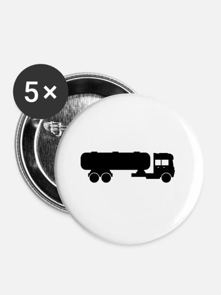 Truck - Buttons groß 56 mm (5er Pack) - Weiß