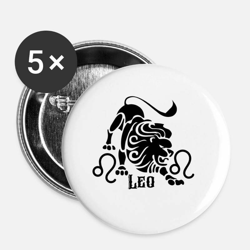Leo - Buttons large 2.2''/56 mm (5-pack) - white