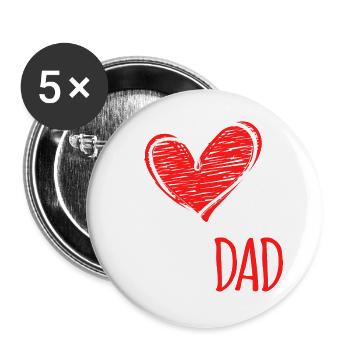 Best Dad Father's Day Favorite Papa Papa All the best - Buttons large 2.2''/56 mm (5-pack) - white - Front