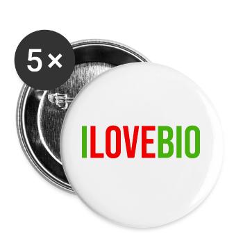 I love organic - Buttons large 2.2''/56 mm (5-pack) - white - Front