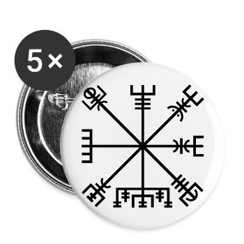 Vegvisir - Buttons groß 56 mm (5er Pack) - Weiß - Vorne