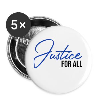 justice for all - Buttons large 2.2''/56 mm (5-pack) - white - Front