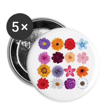 Facilement distrait par les plantes - Lot de 5 grands badges (56 mm) - blanc - Devant