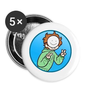 Dream Team - Buttons large 2.2''/56 mm (5-pack) - white - Front