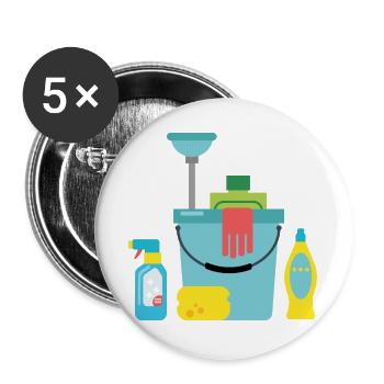 Cleaning products - Buttons large 2.2''/56 mm (5-pack) - white - Front