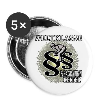 anwalt richter paragraph reiter jura meme gesetz - Buttons groß 56 mm (5er Pack) - Weiß - Vorne