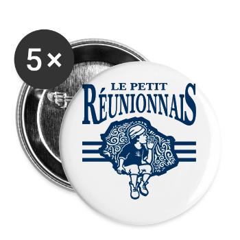 Le Petit Réunionnais - Lot de 5 grands badges (56 mm) - blanc - Devant