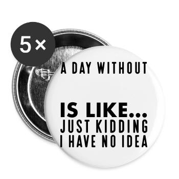 Golf - Lot de 5 grands badges (56 mm) - blanc - Devant