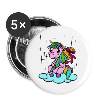 Unicorn School Bag School Start School Start School - Buttons large 2.2''/56 mm (5-pack) - white - Front