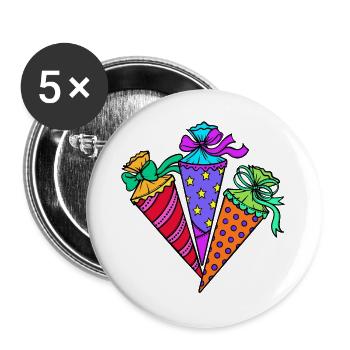 School bag School start school start preschool - Buttons large 2.2''/56 mm (5-pack) - white - Front