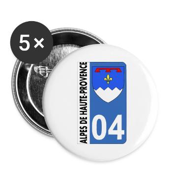 Alpes de haute-provence - Buttons groß 56 mm (5er Pack) - Weiß - Vorne