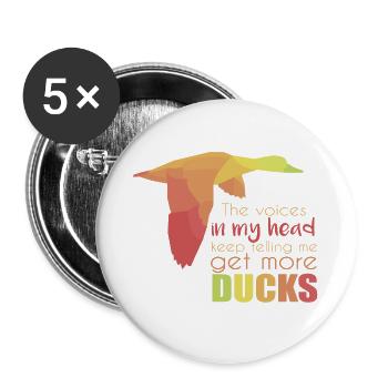 Duck - Buttons large 2.2''/56 mm (5-pack) - white - Front