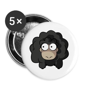 black sheep - Buttons large 2.2''/56 mm (5-pack) - white - Front