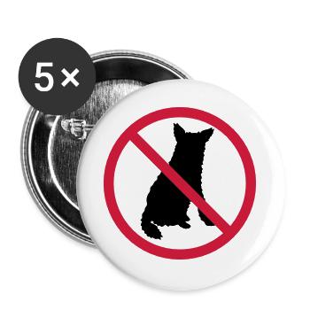 Dogs Forbidden Shield - Buttons large 2.2''/56 mm (5-pack) - white - Front