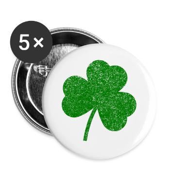 St. Patrick's Day - Buttons large 2.2''/56 mm (5-pack) - white - Front