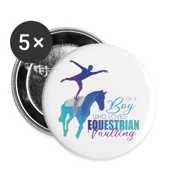 Voltage Horse - Buttons large 2.2''/56 mm (5-pack) - white - Front