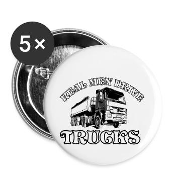 Camions - Lot de 5 grands badges (56 mm) - blanc - Devant