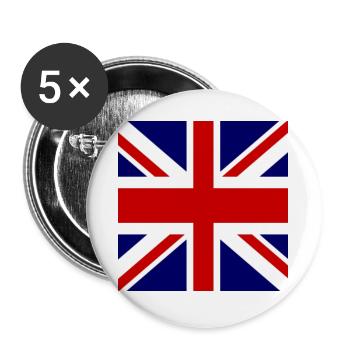 Grand Britan - Lot de 5 grands badges (56 mm) - blanc - Devant