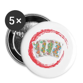 Sheep's head | Sheep's heads | Gift Sheep's Head - Buttons large 2.2''/56 mm (5-pack) - white - Front