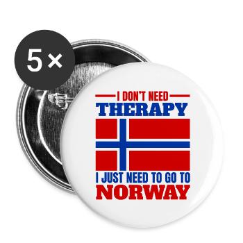 Je ne veux pas que je me soit mis à la place de Norway - Lot de 5 grands badges (56 mm) - blanc - Devant