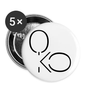 Oberkochen - Oko - Buttons groß 56 mm (5er Pack) - Weiß - Vorne