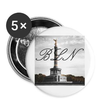 berlin berlin - Lot de 5 grands badges (56 mm) - blanc - Devant