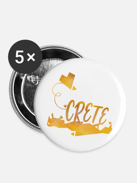 Crete - Buttons groß 56 mm (5er Pack) - Weiß