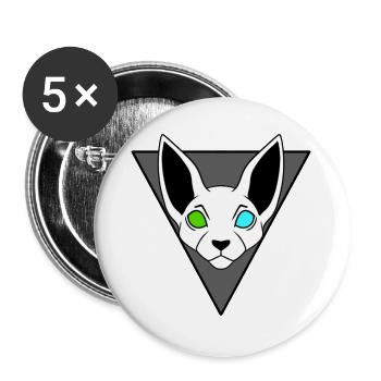 Sphinx cat - Buttons groß 56 mm (5er Pack) - Weiß - Vorne