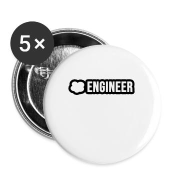 Cloud Engineer - Buttons groß 56 mm (5er Pack) - Weiß - Vorne