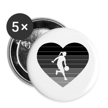 Wife Gift Basketball Athlete - Buttons large 2.2''/56 mm (5-pack) - white - Front
